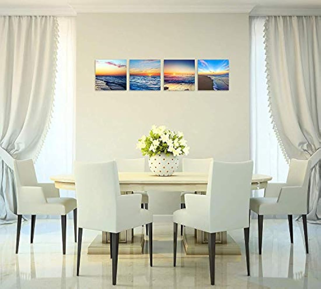 Cuadro con diseño de apuesta de sol - QICAI