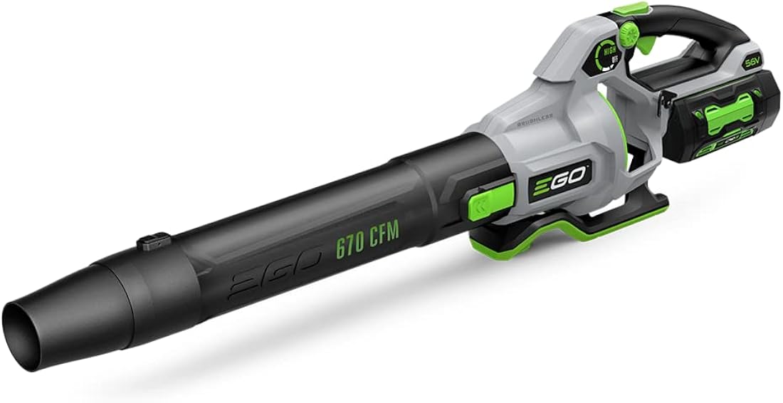 Soplador de hojas de mano con batería de 4.0Ah y cargador