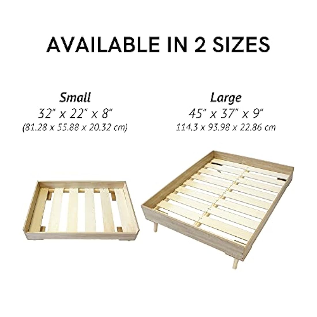 Midlee - Marco de cama para perros (madera)