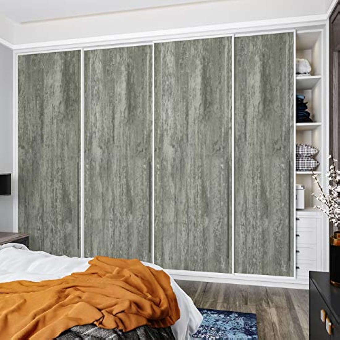 papel pintado adhesivo decorativo gris (15.75x196)