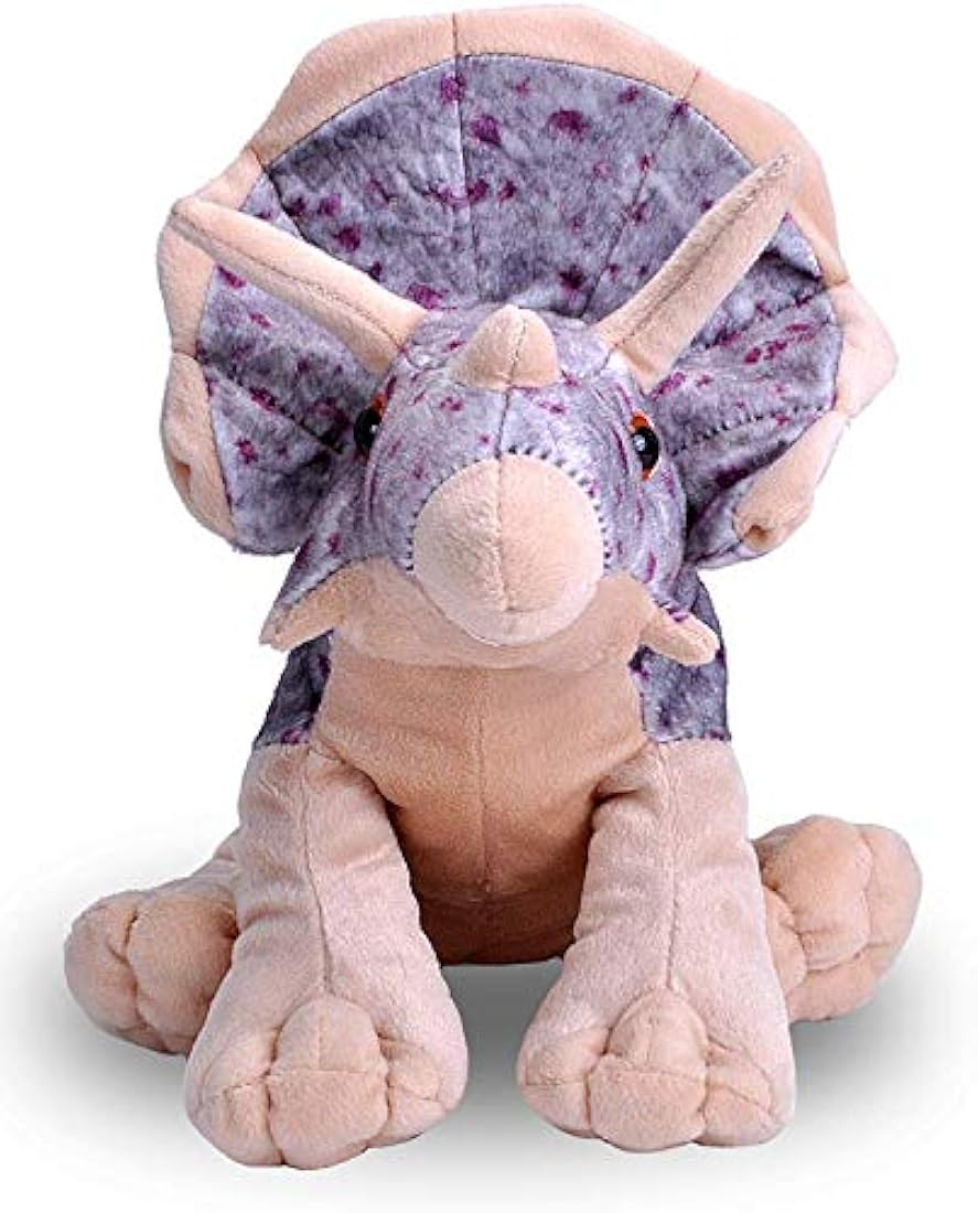 Triceratops Animal de peluche de 8 pulgadas, 12 Multicolor