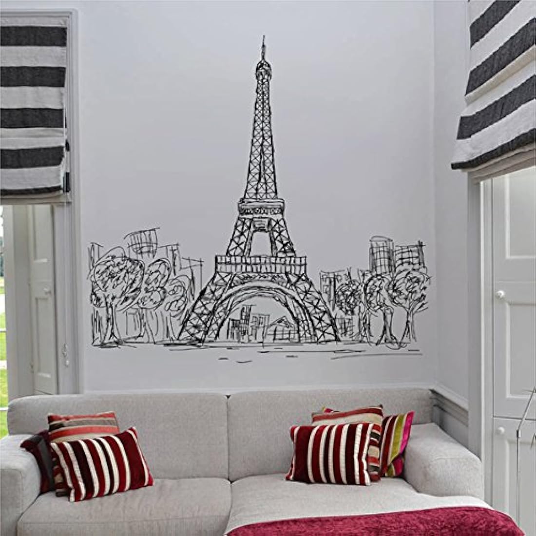 Adhesivo de diseño de la Torre Eiffel de París 22x35pulgadas