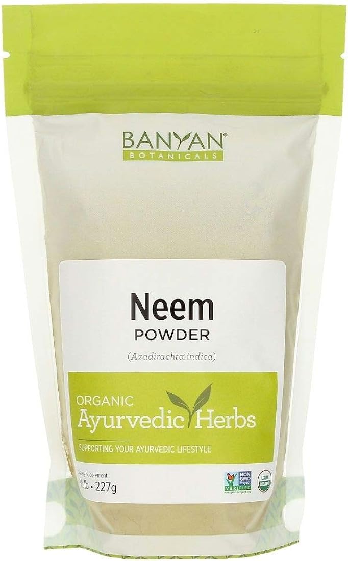 Suplemento Banyan botánicos Neem Powder Orgánica USDA zacate
