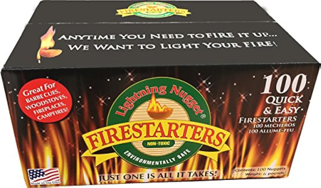 Lightning Nuggets N100SEB Firestarters pepitas para encender