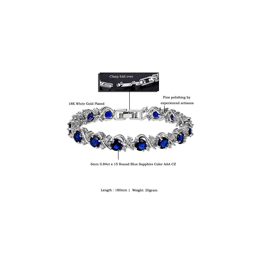 Pulseras y tobilleras de tenis y circonita cúbica