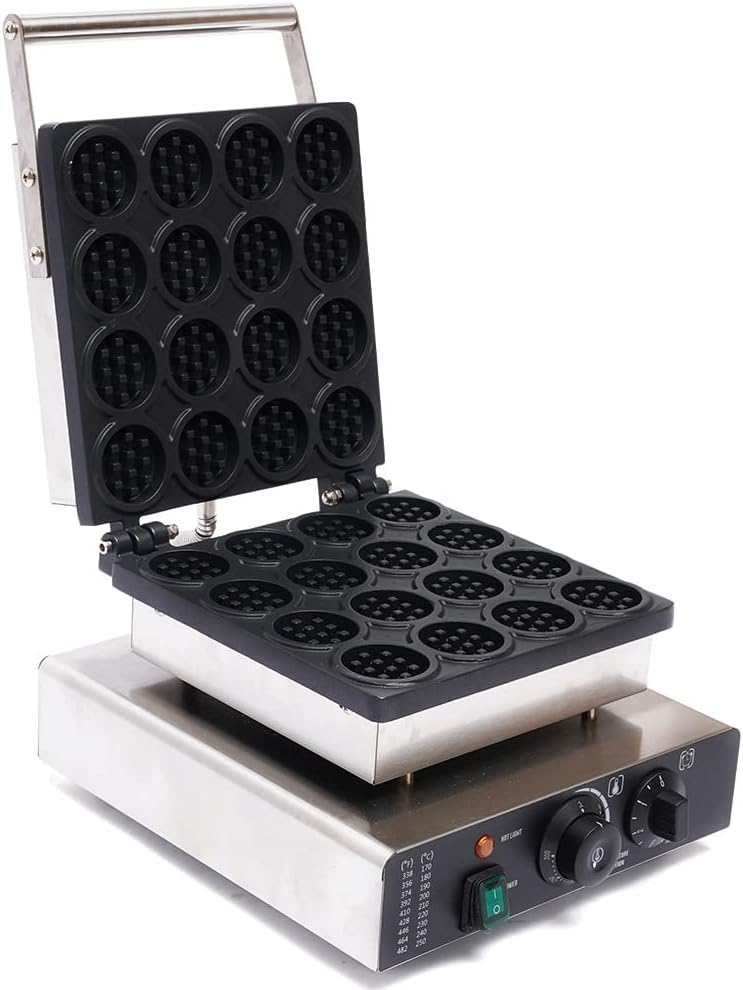 Máquina de Waffles Comercial, Electric, 16 Rejillas, 1750W, 110V