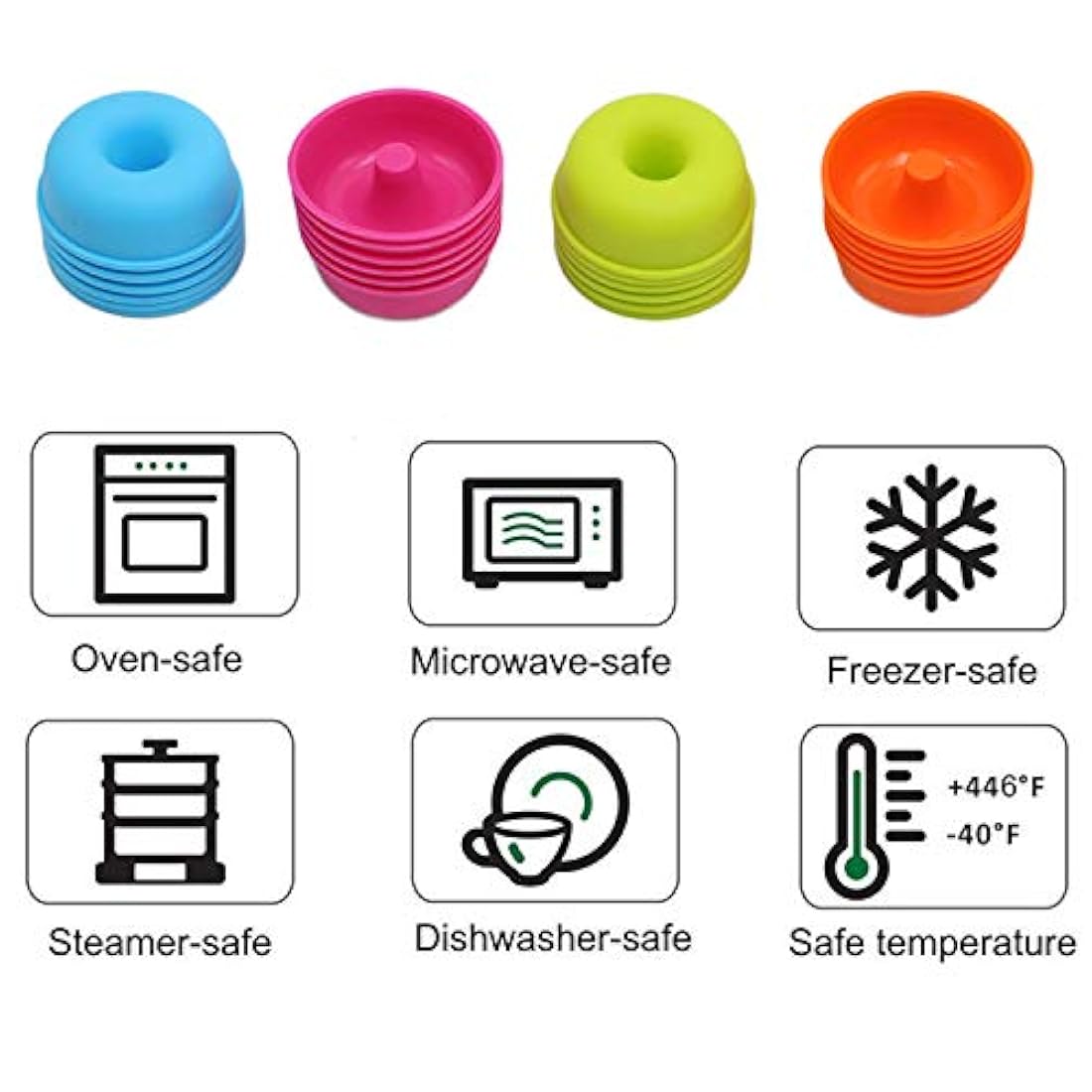 Moldes de silicona antiadherentes para magdalenas