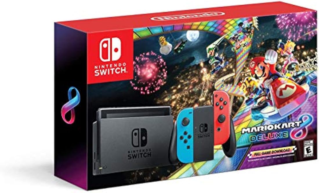 Nintendo - Switch con Neon azul/rojo - Mario Kart 8 Deluxe