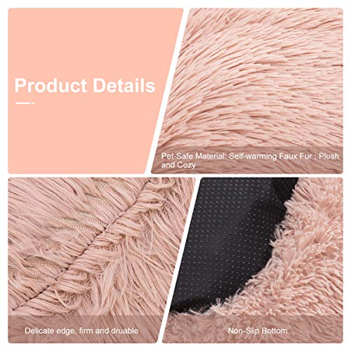 MIXJOY Cama ortopédica para perro, cómoda cama redonda para perro, ultra suave, lavable, para perros y gatos (23 pulgadas, 30 pulgadas, 36 pulgadas)