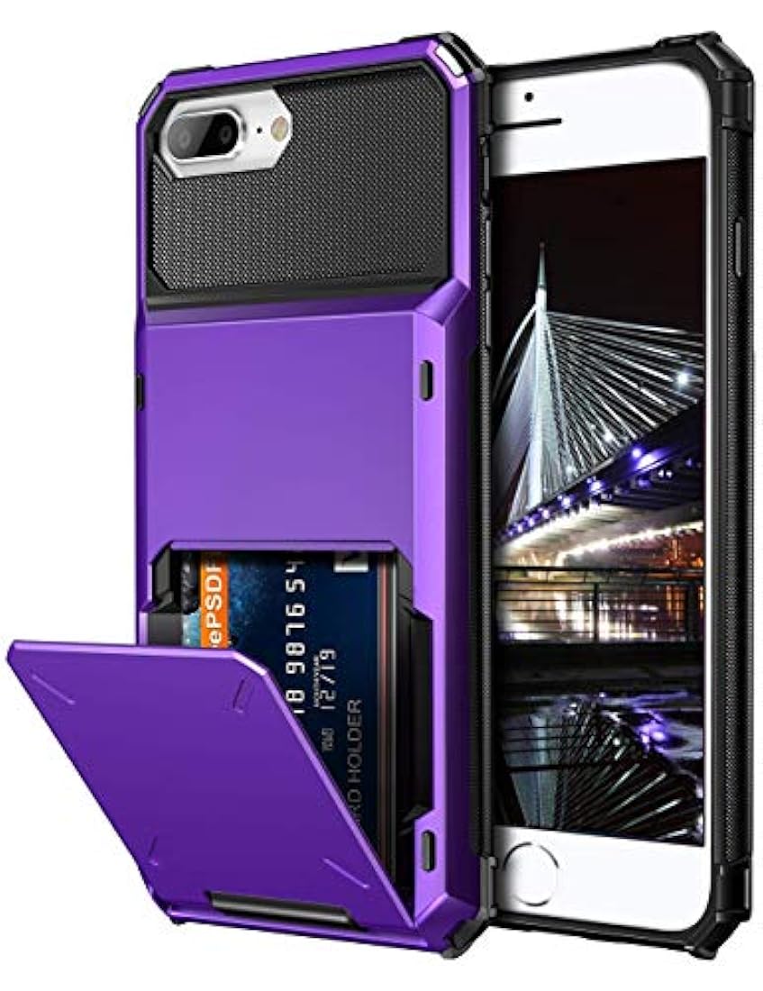 Vofolen - Funda para iPhone 8 Plus, tarjetero, soporte