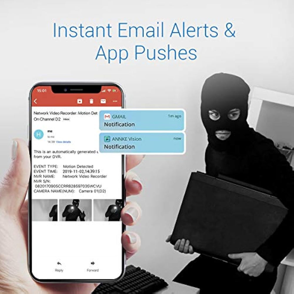 ANNKE Sistema 4 cámaras bala de 8 MP (3840 x 2160),