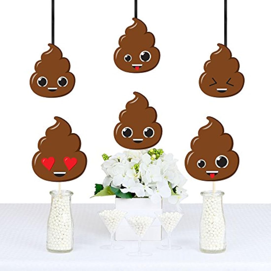 caca DIY decoración de caca EmojI party Juego de 20
