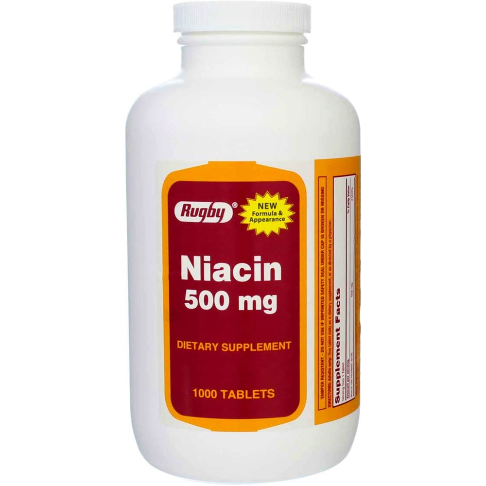 Suplemento Niacina 500 mg 1000 pestañas Pack de 2