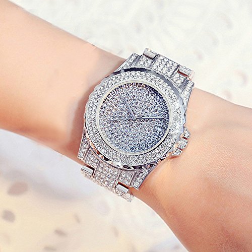Reloj de lujo Bling Moda para mujeres Hombres