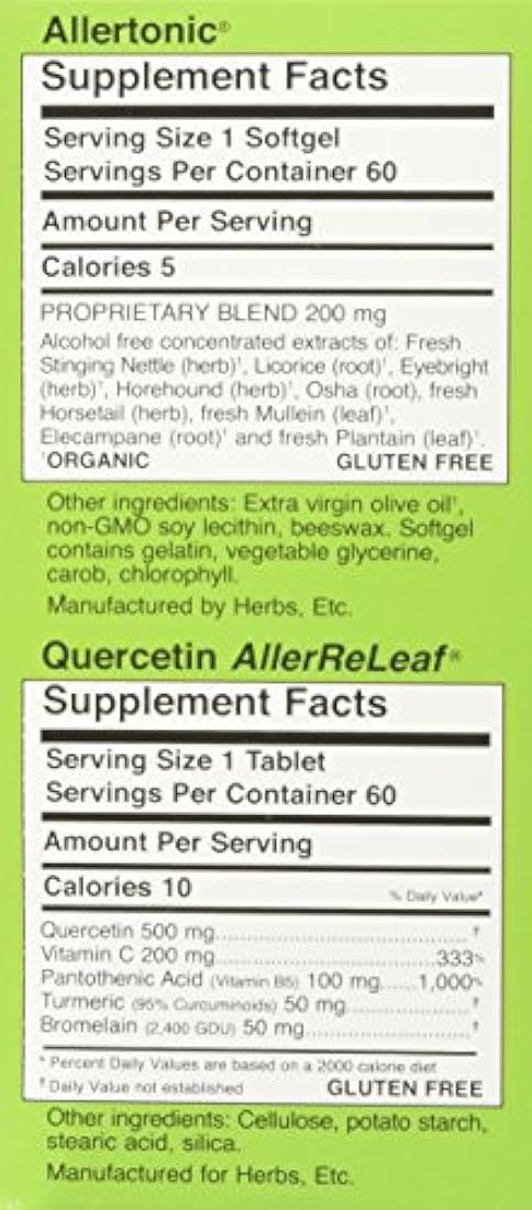 Sistema de alergia ReLeaf – Suplemento dietético natural