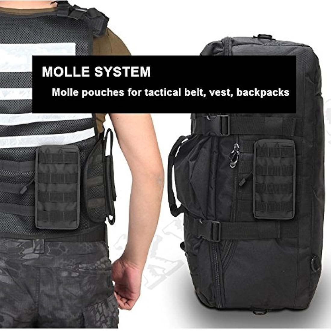 2 unidades Molle bolsa táctica EDC bolsa de administrador