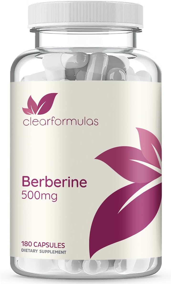 Suplemento de Berberina 500mg - 180 Cápsulas Vegetales