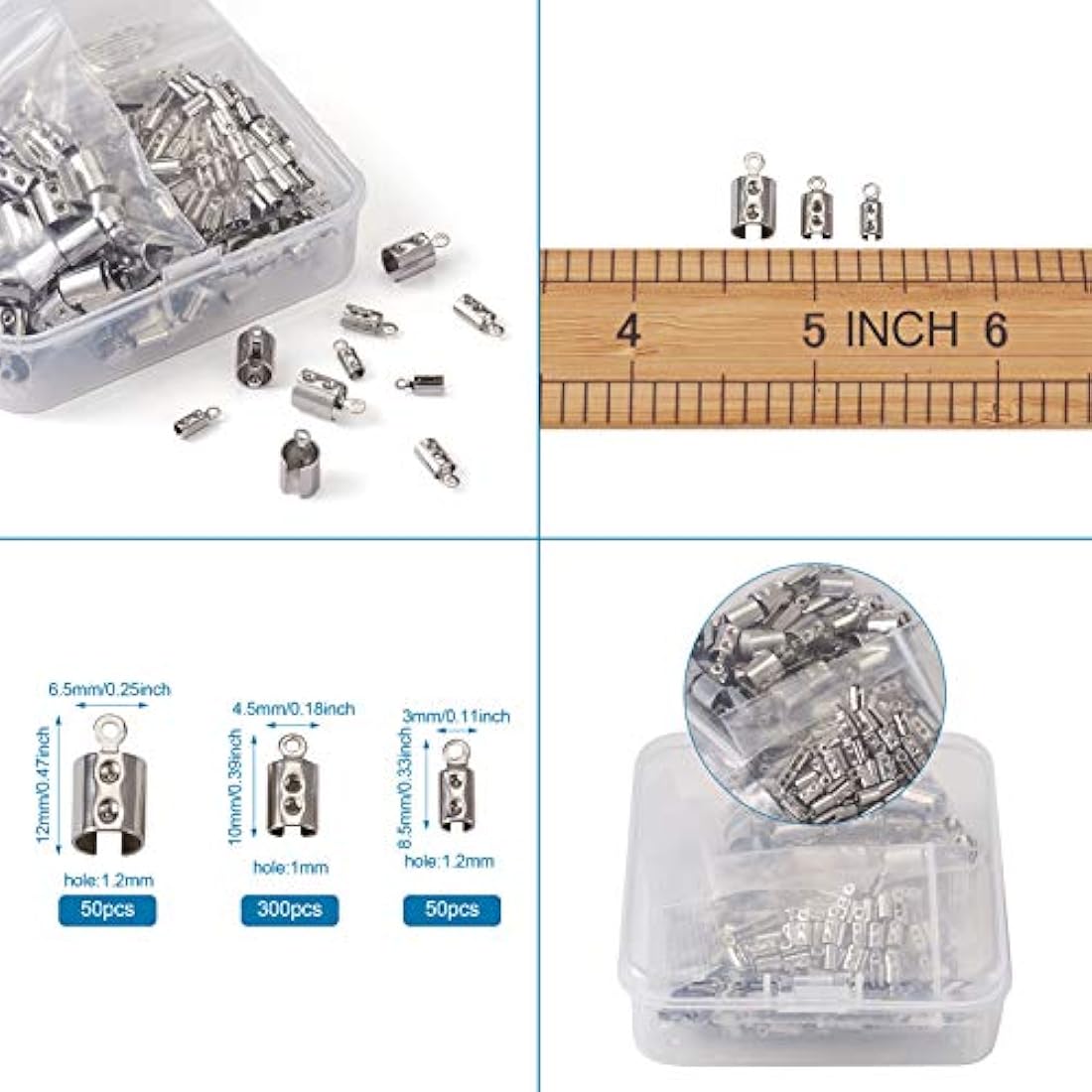 Dijes y Medallas 400 piezas de acero inoxidable