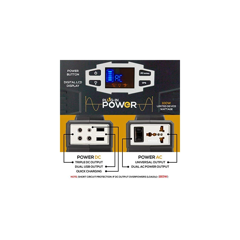 Generador portátil de energía de 150 Wh SERENELIFE SLSPGN10