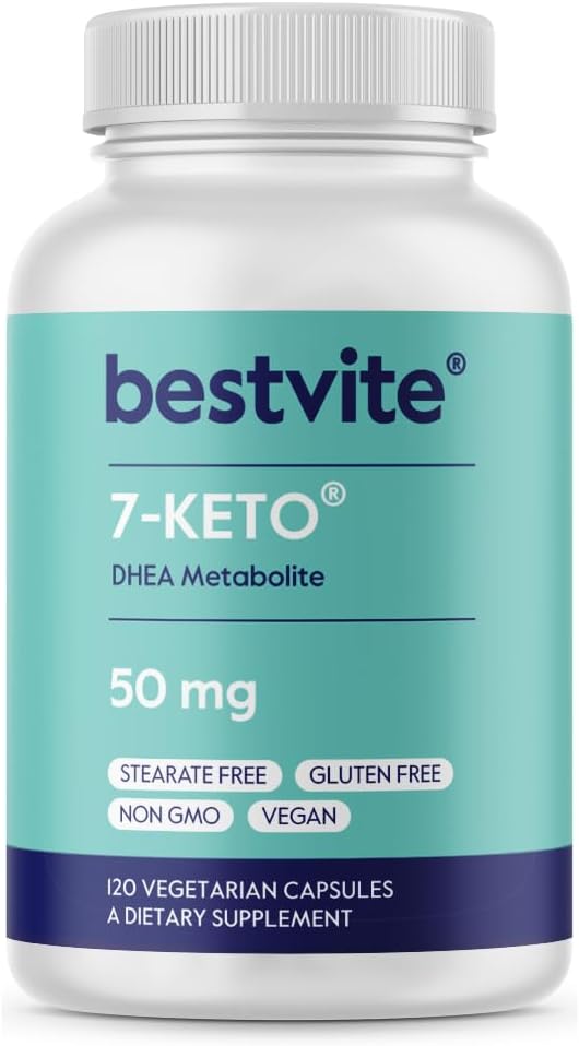 Suplemento 7-Keto DHEA 50 mg BESTVITE 120 Cápsulas Vegetarianas