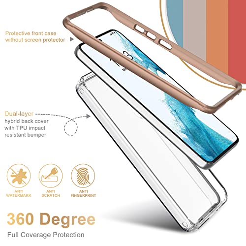 ESDOT Funda para Samsung Galaxy S22, grado militar, prueba de caídas de 21 pies, resistente con diseños de moda para mujeres y niñas, funda protectora para Galaxy S22 de 6.1 pulgadas, bonito arco iris