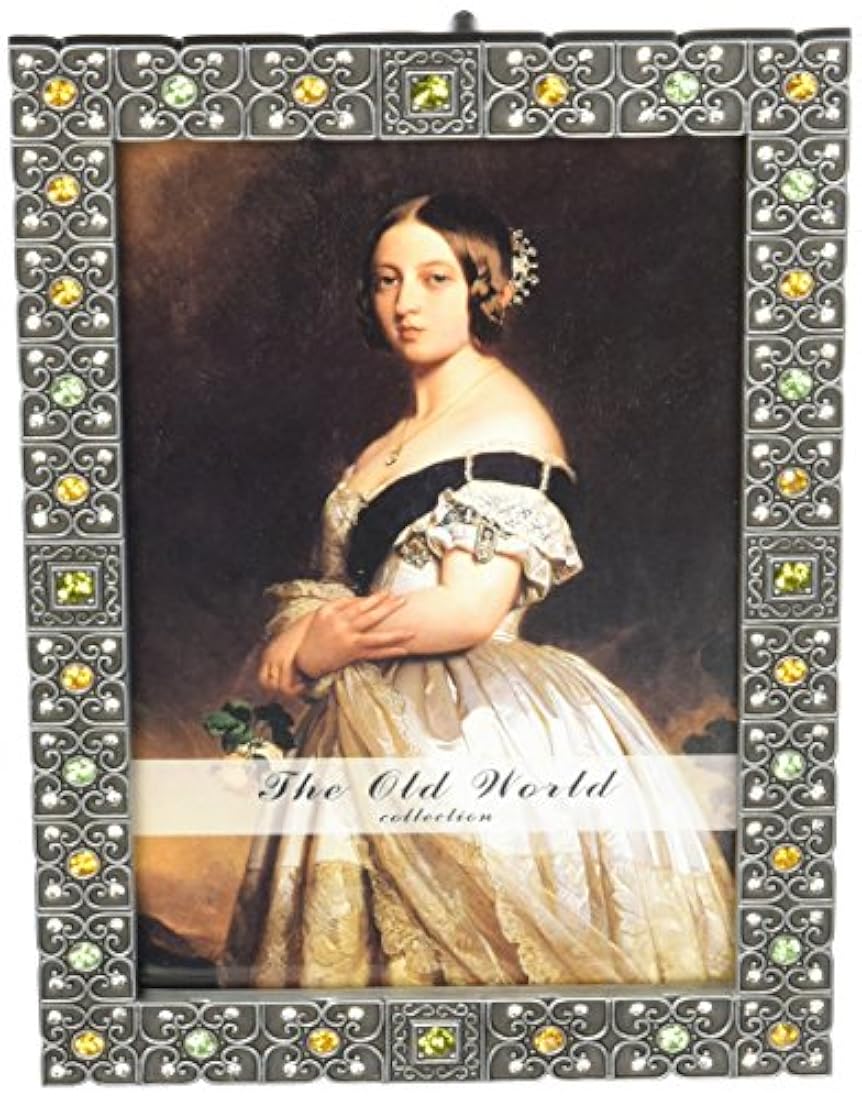 4 x 6 ámbar/verde Jeweled marco – Marco de fotos