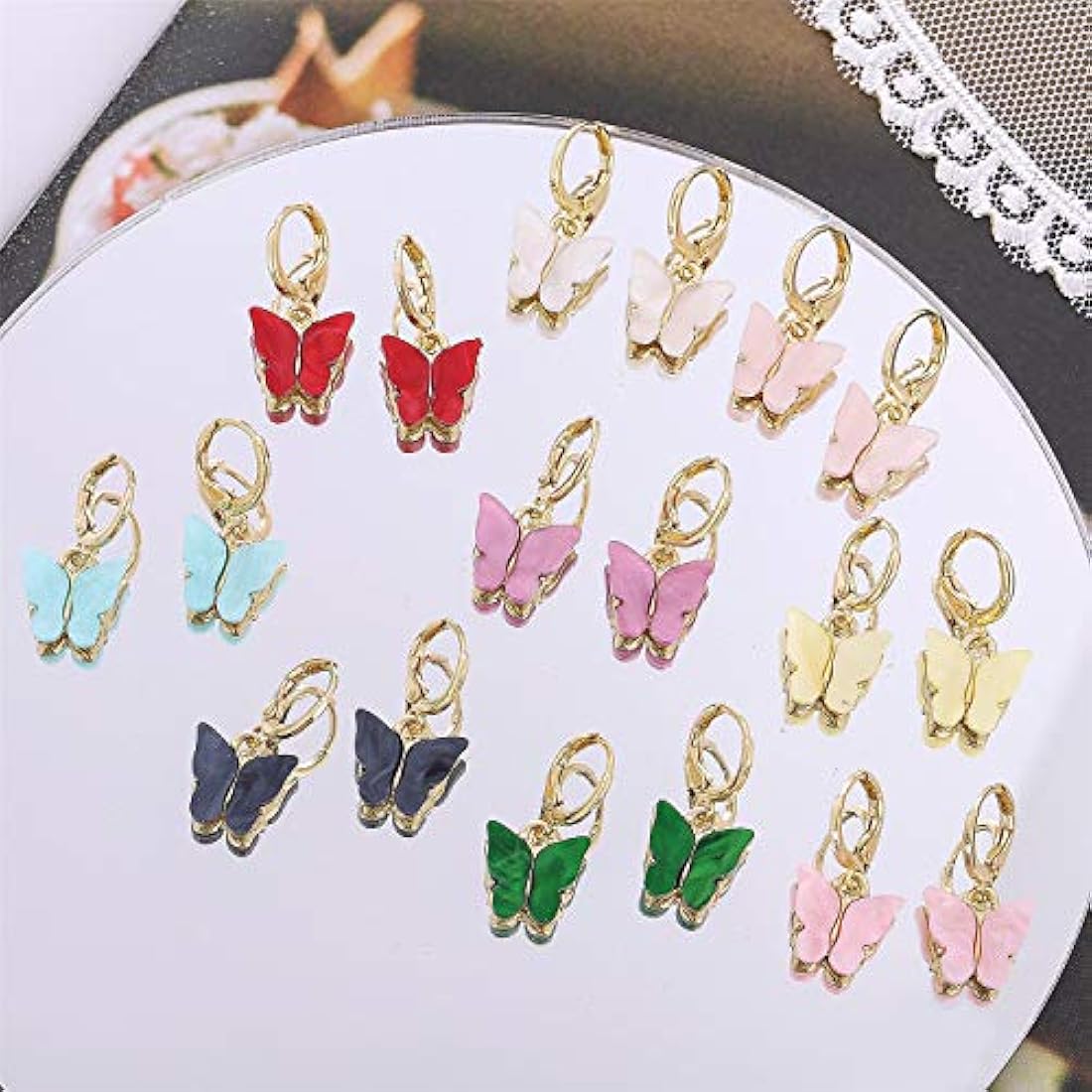 Dijes y medallas de mariposa por 30 piezas