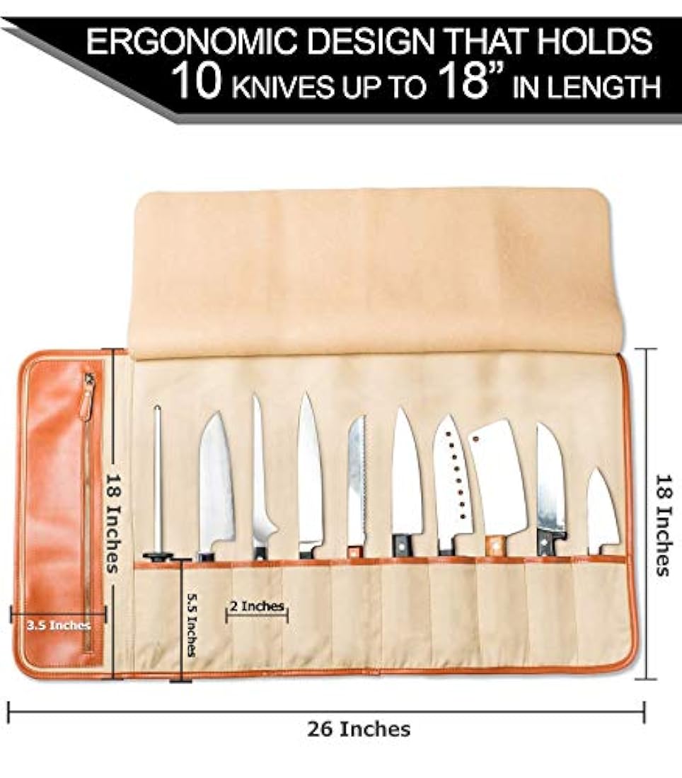 Bolsa de transporte para cuchillos de chef con capacidad