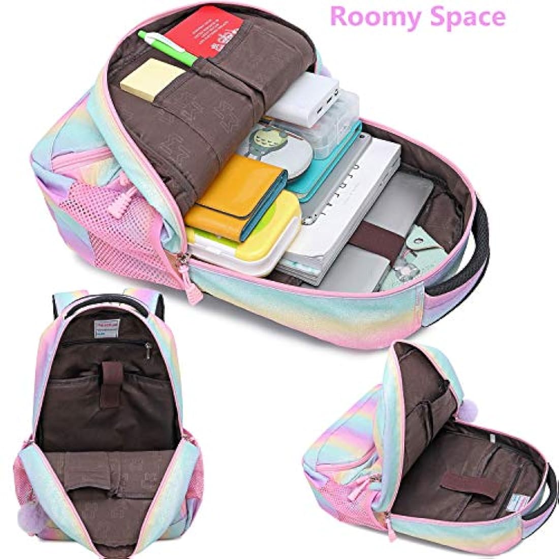 Mochila escolar con diseño de unicornio y bolsa de almuerzo
