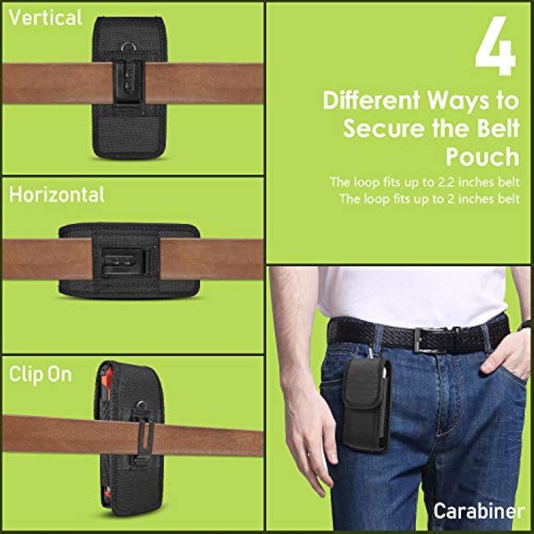 iNNEXT - Funda vertical para celular en cinturón