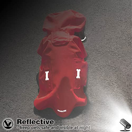 Impermeable impermeable para perros con poncho, chaqueta de lluvia amarilla ajustable con agujero para correa para perros pequeños, medianos y grandes