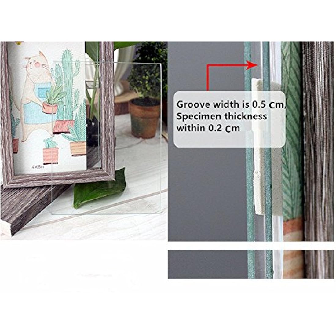 marco de cuadro rectangular de doble cara de metal