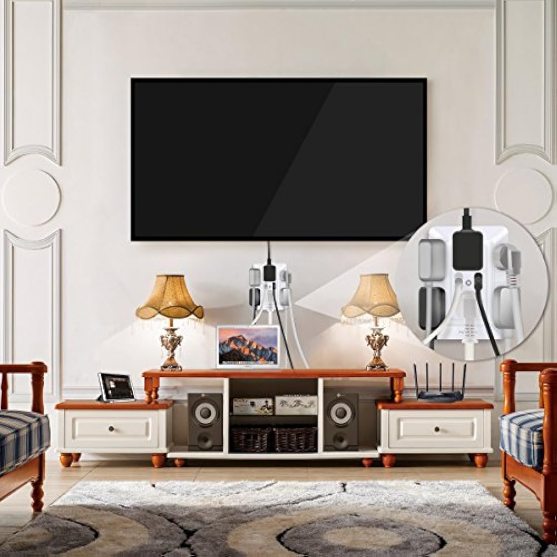 Cargador de pared USB, protector de sobretensiones