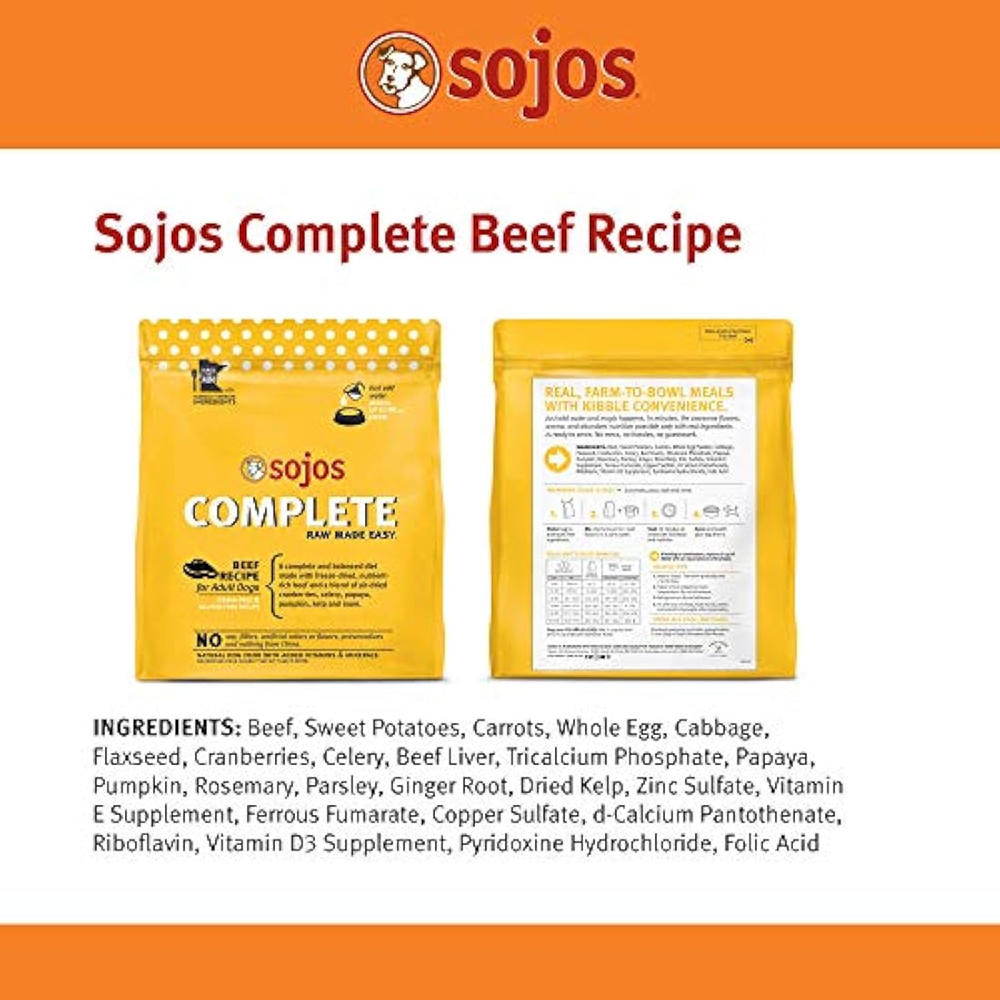 Sojos - Alimento para perro natural sin granos deshidratados