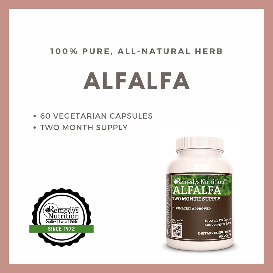 Suplemento de hierbas Extracto de alfalfa en polvo 1,000 mg