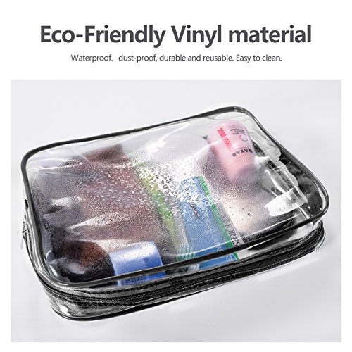 Clear Cosmetic Bag TSA Air Travel Toiletry Bag Set Vinilo