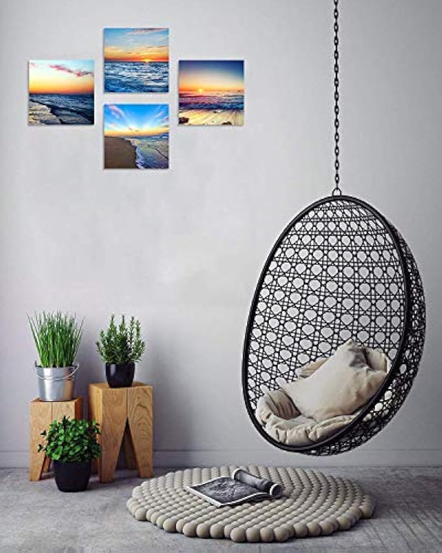 Cuadro con diseño de apuesta de sol - QICAI