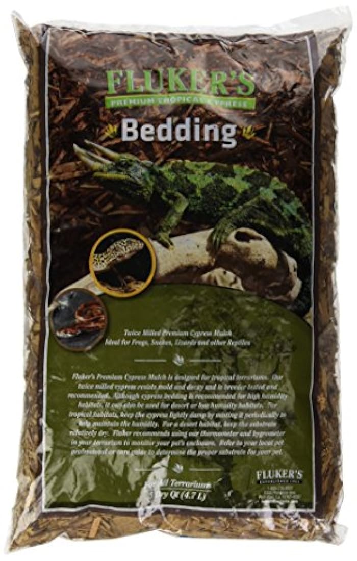 Ropa de cama ciprés tropical premium de Fluker para reptiles