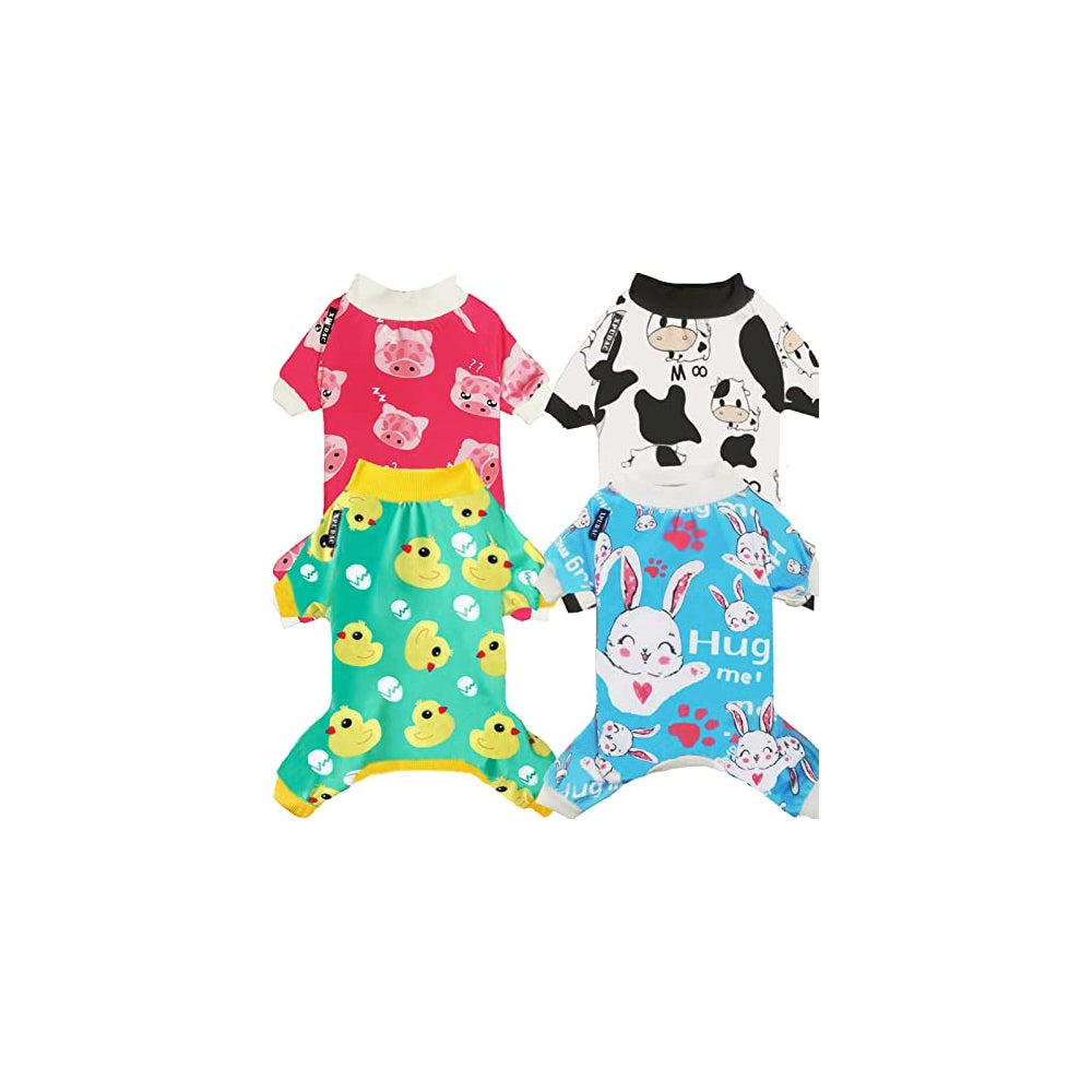 Camisetas 4 piezas para perros Tamaño: X-S