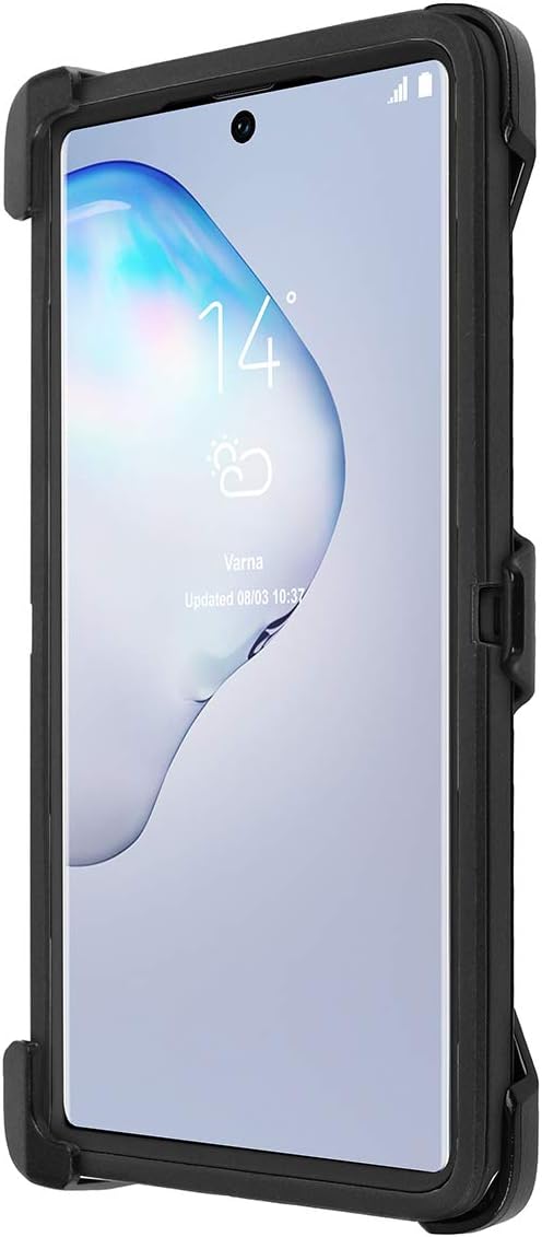 AICase Funda para Galaxy Note 10 Plus con clip para cinturón, cuerpo completo, resistente, con protector de pantalla, a prueba de golpes, caídas y polvo, 4 capas de protección para Samsung Galaxy Note 10 Plus