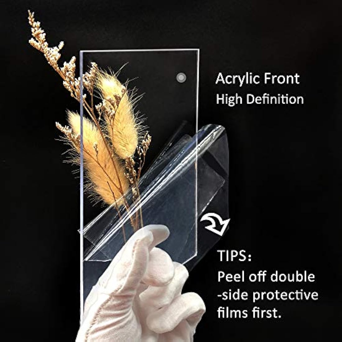 Afuly Collage negro Plegable con bisagras Marcos de fotos