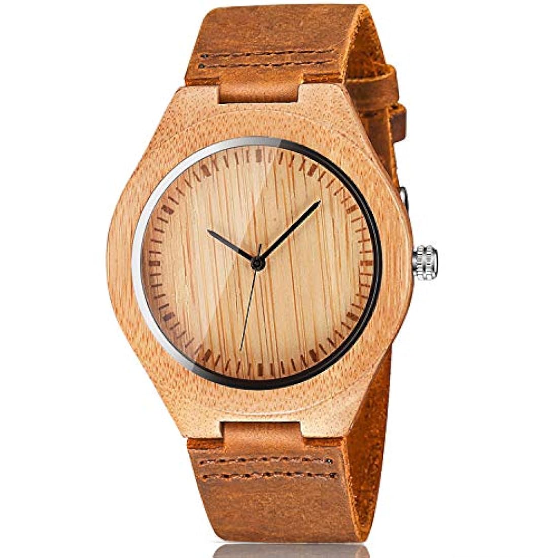Reloj de madera de bambú