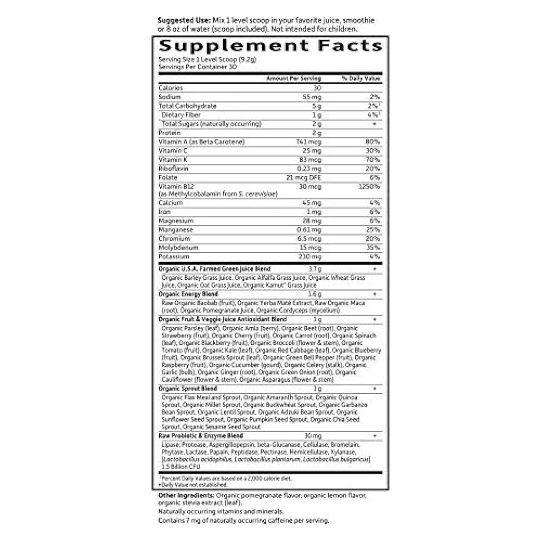 Energizador de alimentos orgánicos perfectos jugosos verdes