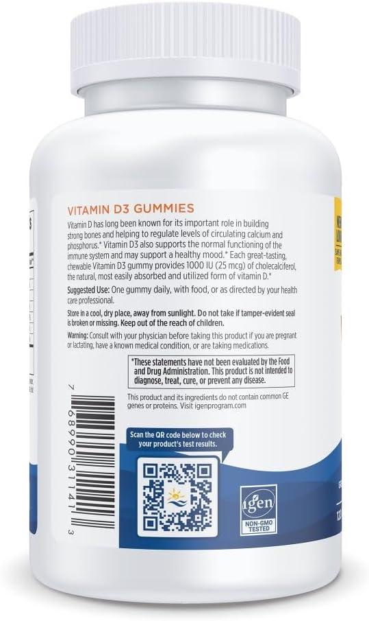 Gomitas de Vitamina D3 Nordic Naturals 120 1000 IU