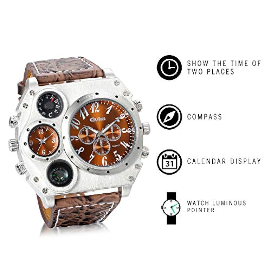 Reloj para hombre de gran tamaño Steampunk