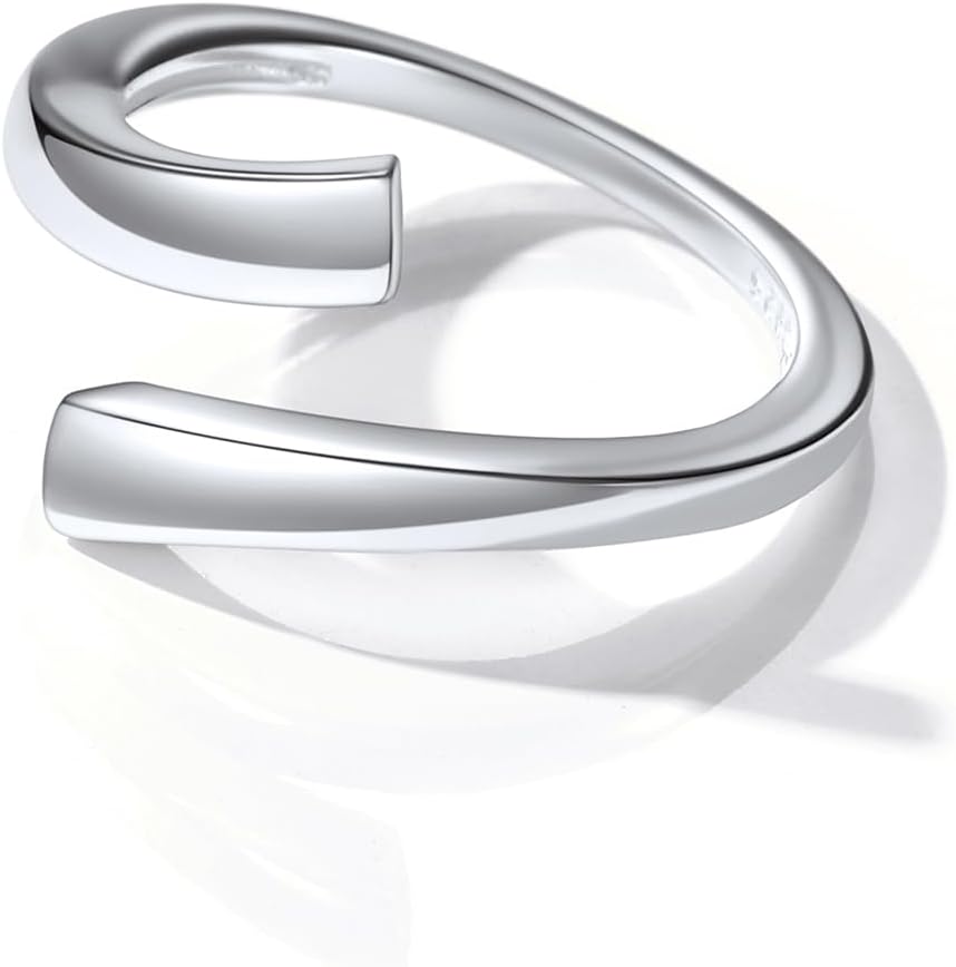 ChicSilver Anillos de dedo del pie para mujer, de plata de ley 925, hipoalergénicos, ajustables, anillos abiertos para mujer, joyería de verano (con caja de regalo)
