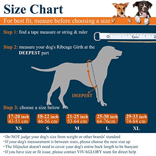 Vivaglory Chalecos salvavidas de neopreno para perro, cómodo y seguro chaleco salvavidas para perros con flotabilidad superior y mango de rescate