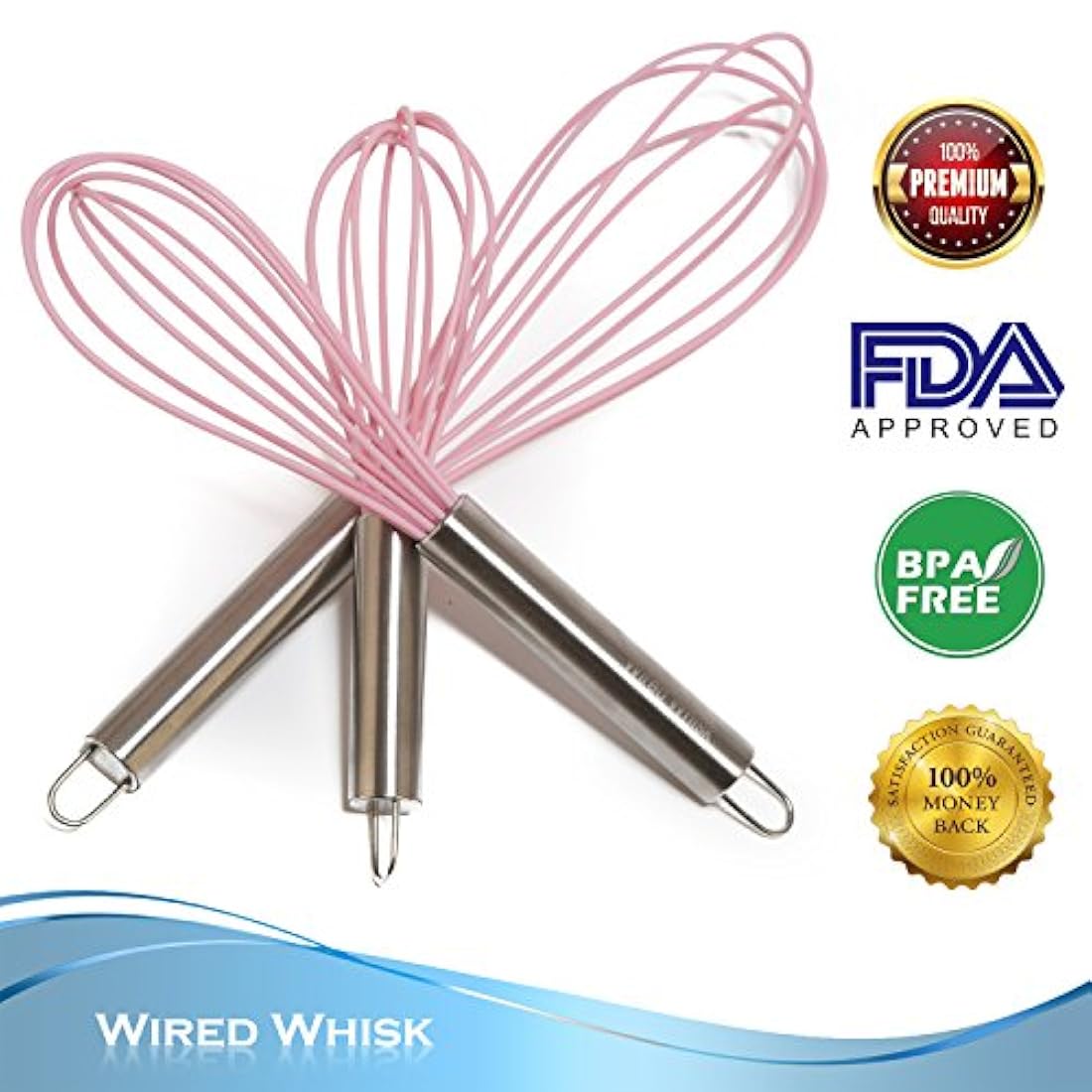 juego de 3 batidoras de silicona, instrumentos de cocina