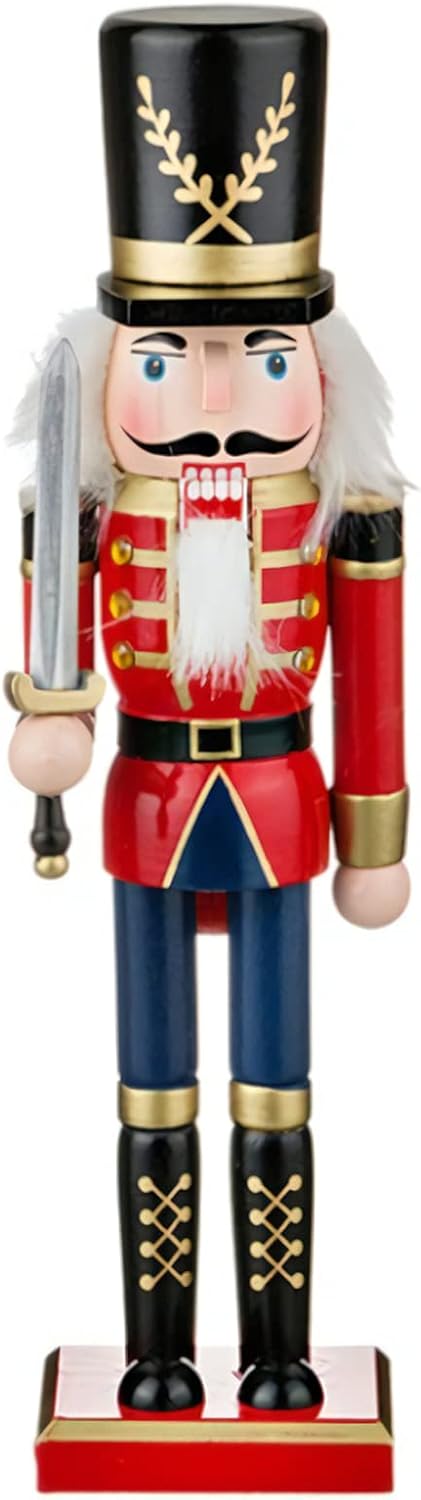 Adorno de Navidad Nutcracker de Madera, 12 Pulgadas, Espada