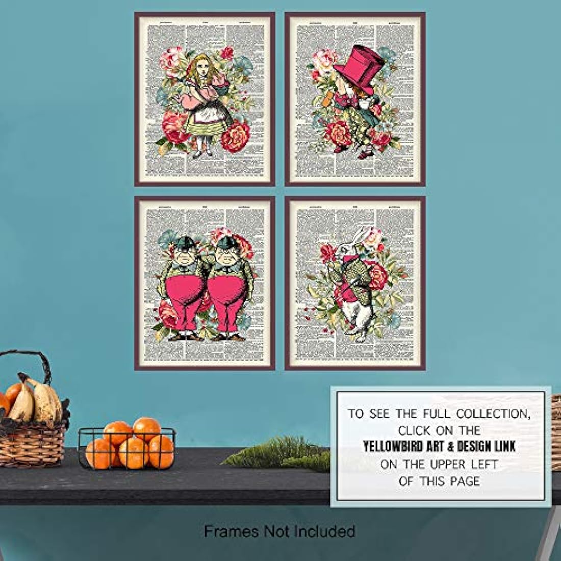 Cartel decorativo de alicia en el pais de las marvillas